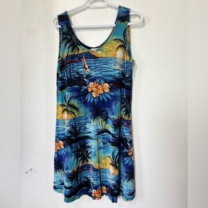 Jostar Ocean Sunset Dress - Size M/L - Vintage